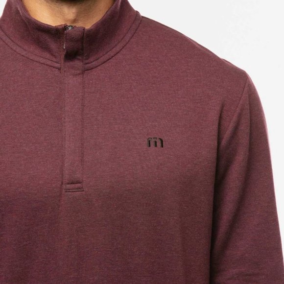 NWT Travis Mathew Cloud Quarter Zip 2.0 soft fleece pullover red travismathew - Picture 4 of 4